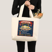 Lutefisk Loyalty Club Norwegian Tote Bag ラージトートバッグ (正面(商品))
