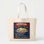 Lutefisk Loyalty Club Norwegian Tote Bag ラージトートバッグ (正面)
