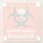 Lutefisk Warning: Biohazard – Funny Scandinavian ガラスコースター (裏面)