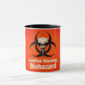 Lutefisk Warning: Biohazard – Funny Scandinavian マグカップ (中央)