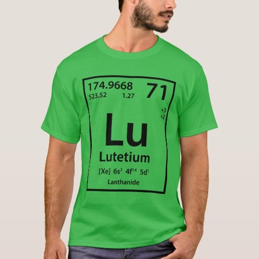 Lutetium Element (黒) Tシャツ (正面)