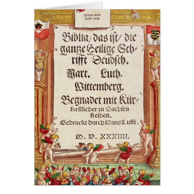 Lutherの聖書からのとびら、c.1530 (正面)