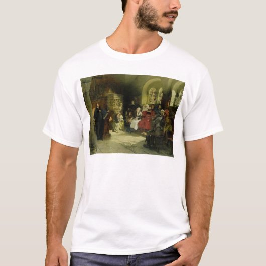 Lutherは彼の聖書翻訳を使用して説教します Tシャツ (正面)