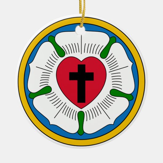 Lutherバラのルーテル教会マーティンLuther セラミックオーナメント (正面)