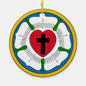 Lutherバラのルーテル教会マーティンLuther セラミックオーナメント (裏面)