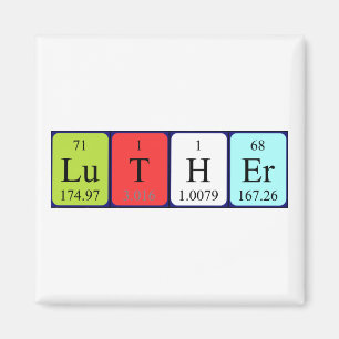 Luther周期表名磁石 マグネット
