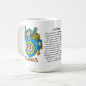 Luther家族の紋章付き外衣 コーヒーマグカップ (正面左)