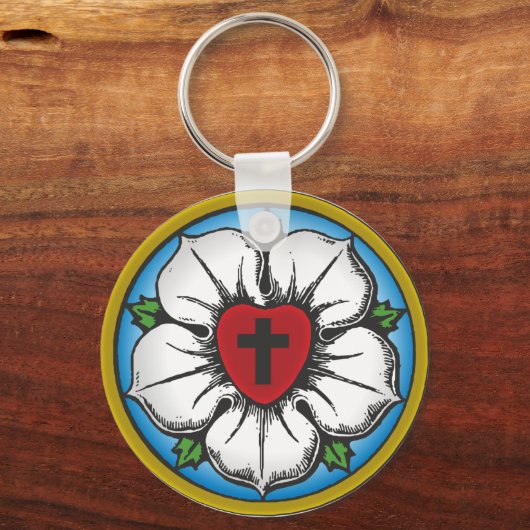 Lutheran Rose キーホルダー (正面)