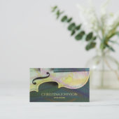 Luthierバイオリンのインストラクターの先生のミュージシャンの芸術家 名刺 (スタンド正面)