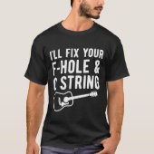 Luthier Guitar Builder F Hole G String Instrument Tシャツ (正面)