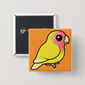 Lutinoのモモ顔の仲の良い恋人同士 缶バッジ (正面&裏面)