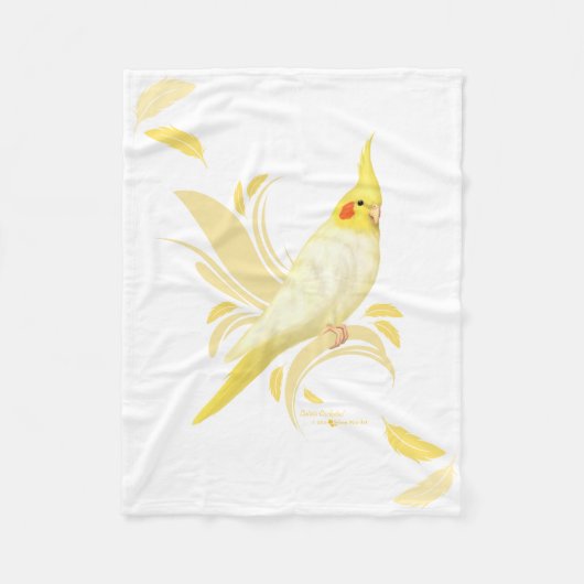 LutinoのCockatiel毛布 フリースブランケット (正面)