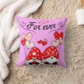Lutins Amoureux For Ever 1 message d'amour rose クッション (ブランケット)