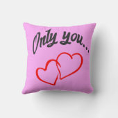 Lutins Amoureux For Ever 1 message d'amour rose クッション (裏面)