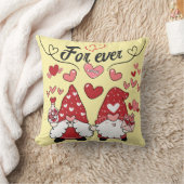Lutins Amoureux For Ever 2 message d'amour jaune クッション (ブランケット)