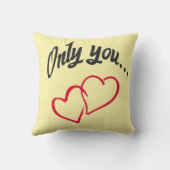 Lutins Amoureux For Ever 2 message d'amour jaune クッション (裏面)