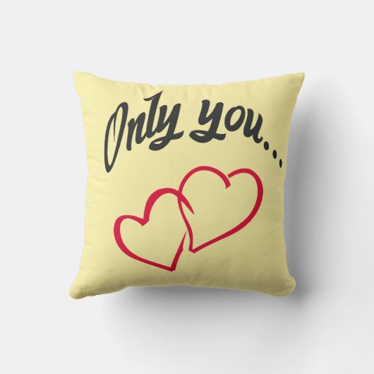 Lutins Amoureux For Ever 2 message d'amour jaune クッション (裏面)