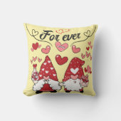 Lutins Amoureux For Ever 2 message d'amour jaune クッション (正面)