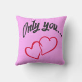 Lutins Amoureux For Ever 4 message d'amour rose クッション (裏面)