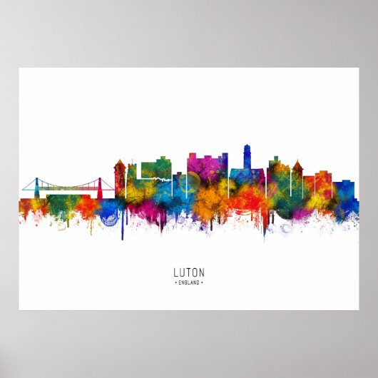 Luton England Skyline ポスター (正面)