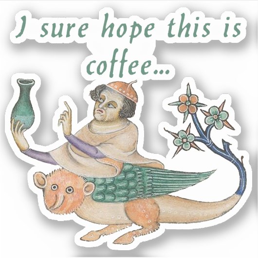Luttrell Psalter "Coffee"ビニールシール シール (正面)