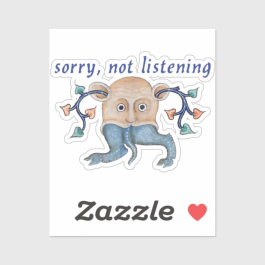 Luttrell Psalter "Not 聞's" Vinyl Sticker シール (シート)