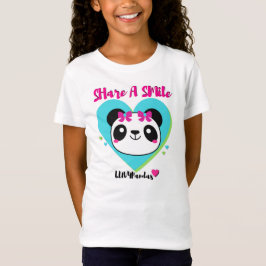 LUV4Pandasのハート及びスマイルのパンダのベビードールのTシャツ Tシャツ