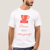 LUVACUPPA (Bright Red + Grey) Basic Tシャツ (正面)