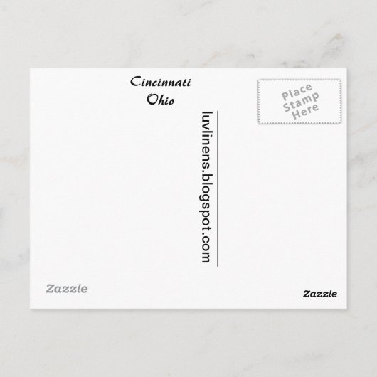 luvlinens.blogspot.com ポストカード (裏面)