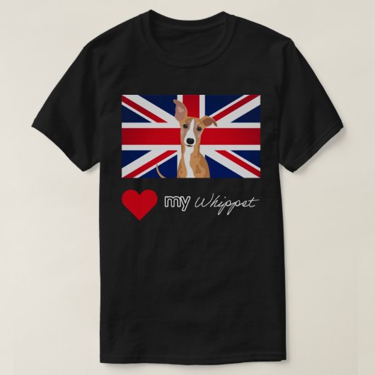LUVMYWHIPPET (DARK) Basic Tシャツ (デザイン正面)