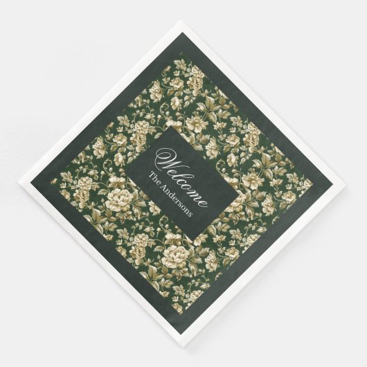 Lux Botanical Napkins Greenery Foliage in Pastels (コーナー)