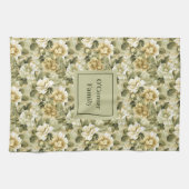 Lux Botanical Touch オリジナルグリーンリネンタオル キッチンタオル (横)