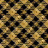 Lux Checkered Blanket Black Gold Outdoor Gift Idea フリースブランケット
