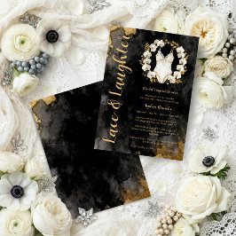 Lux Gold Orchid Bridal Lingerie Shower TMF26 招待状