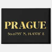 Lux Gold Prague Latitude & Longitude  マグネット (正面)