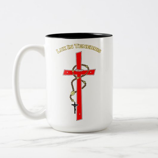 Lux in Tenebris -02 ツートーンマグカップ (左)