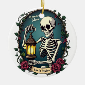 Lux in Tenebris Skeleton Lantern Ornament セラミックオーナメント