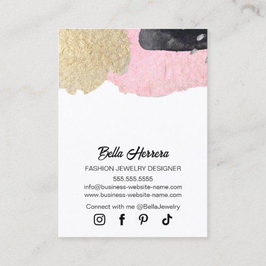 Lux Jewelry and Earring Display Card 名刺 (裏面)