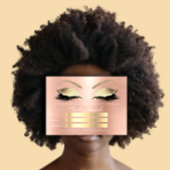 Lux Lashesピンクローズ金ゴールドメイクアップ証明書ギフト