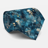 Lux Ocean Jellyfish & Coral Gold Pattern (2) ネクタイ (ロール)