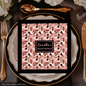 Lux Wedding Napkins Rose Gold Glitter Metallic