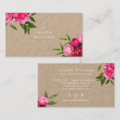 Luxeはっきりした Waterカラーバラオンクラフトビジネスカード 名刺 (正面/裏面)