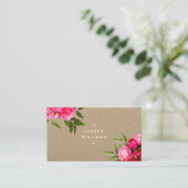 Luxeはっきりした Waterカラーバラオンクラフトビジネスカード 名刺 (スタンド正面)