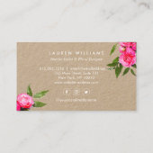 Luxeはっきりした Waterカラーバラオンクラフトビジネスカード 名刺 (裏面)