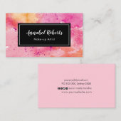 Luxeカラフル絵を描スワール名刺 名刺 (正面/裏面)