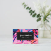 Luxeカラフル絵を描スワール名刺 名刺 (スタンド正面)