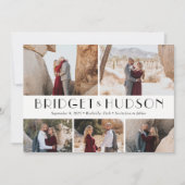 Luxeコラージュ編集可能カラー日付カードの保存 サンキューカード (正面)