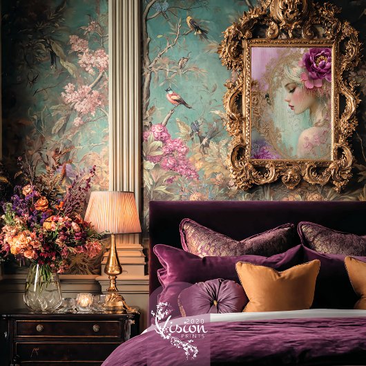 Luxeコラージュ、ミックスメディアポートレートフローラ 薄葉紙