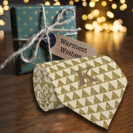 Luxeジオメトリックグリッター三角形のパーソナライズ名 ネクタイ