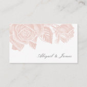 Luxeバラ赤面金ゴールドヴィンテージWebサイト挿入カード プレイスカード (裏面)